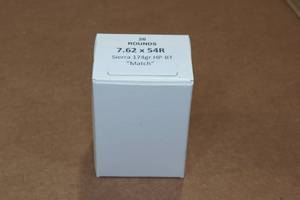 lot 345 image: 20 7.62 x 54R 174 Gr Sierra HP-BT Match Ammo