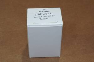lot 347 image: 20 7.62 x 54R 174 Gr Sierra HP-BT Match Ammo