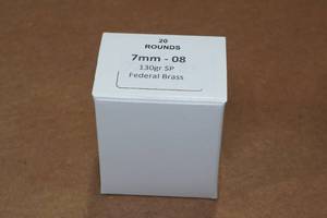 lot 356 image: 20 7mm-08 130 Gr SP Ammo