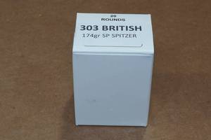lot 361 image: 20 .303 British 174 Gr SP Spitzer Ammo