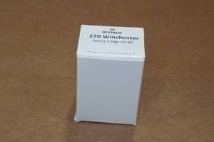 lot 364 image: 20 .270 Win 130 Gr Sierra SP BT Ammo