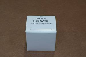 lot 376 image: 30 5.56 NATO 55 Gr Hornady FMJ BT Ammo
