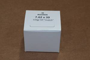 lot 378 image: 30 7.62 x 39mm 125 Gr HP Match Ammo
