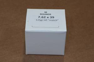 lot 379 image: 30 7.62 x 39mm 125 Gr HP Match Ammo