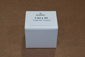 lot 380 image: 30 7.62 x 39mm 125 Gr HP Match Ammo