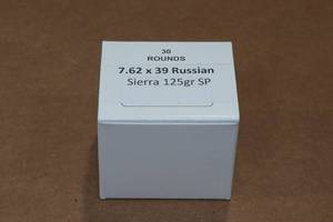 lot 382 image: 30 7.62 x 39mm 125 Gr Sierra SP Ammo