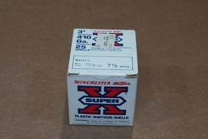lot 393 image: 25 Winchester Super-X .410 Bore 3 7.5 Shot Shotshells