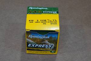 lot 407 image: 25 Remington Express .410 Bore 3 7.5 Shot Shotshells