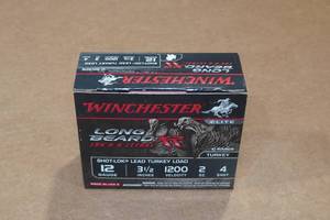lot 412 image: 10 Winchester Long Beard XR 12 Gauge 3-12 Lead 4 Shot Shotshells