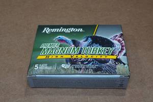 lot 413 image: 5 Remington Premier Turkey 12 Gauge 3-12 Magnum 4 Shot Shotshells