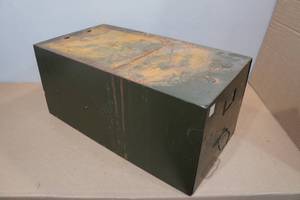 lot 419 image: Vintage Military Stackable File Cabinet Section