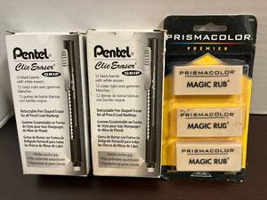 lot 114 image: Clic Grip and Magic Rub Erasers
