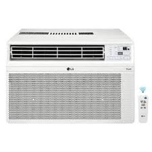 lot 33 image: LG 14,000 BTU 115V Window Air Conditioner Cools 700 sq. ft. with Wi-Fi, Remote, Dehumidifier and in White Customer Returns See Pictures