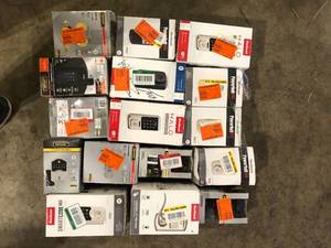 lot 47 image: Lot of Assorted Digital Door Locks and Handles Various Models and Conditions  Customer Returns See Pictures