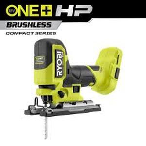 lot 58 image: RYOBI ONE HP 18V Brushless Cordless Compact Barrel Grip Jig Saw (Tool Only)   Customer Returns See Pictures