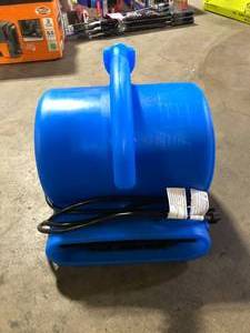 lot 45 image: B-Air 14 HP Air Mover Blower Fan for Water Damage Restoration Carpet Dryer Floor Home and Plumbing Use in Blue  Customer Returns See Pictures