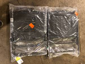 lot 53 image: Lot of Folding Outdoor Patio Sling Rattan Camping Deck Chairs in Brown   Customer Returns See Pictures