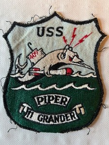 lot 72 image: Vintage Vietnam War US USN Navy USS Piper 11 Grander Japanese Made Jacket Patch