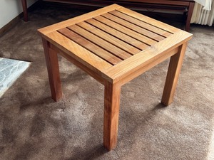 lot 27 image: Solid Wood Accent Table 21 x 21 x 18 Inches