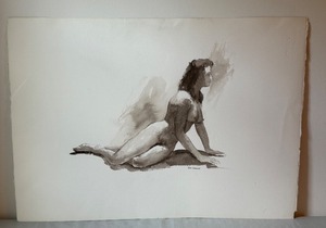 lot 27B image: Original Nude Watercolor Painting by Geri Arnold