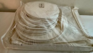 lot 35A image: Ross Simons 6-Piece Cotton Canvas Storage Set