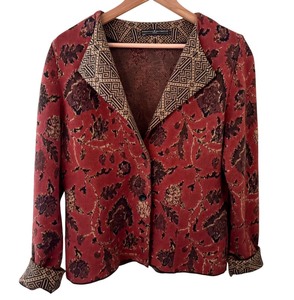 lot 39 image: Peruvian Connection Floral Jacquard Blazer Jacket