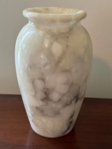 lot 61 image: 61-Inch Tall Marble Look Decorative Vase