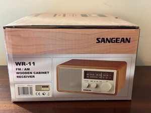 lot 103 image: Sangean WR-11 FMAM Wooden Cabinet Receiver Sealed Box