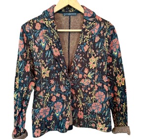 lot 105 image: Peruvian Connection Floral Knit Blazer, Size L