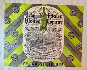 lot 134 image: Vintage Original Ettaler Kloster Liqueur Label