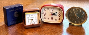 lot 77 image: Collection of 3 Vintage Travel Clocks including Seth Thomas, Infinity, and Westclox