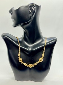 lot 4R image: 18K Gold Ornate Necklace, 20.5 Inches