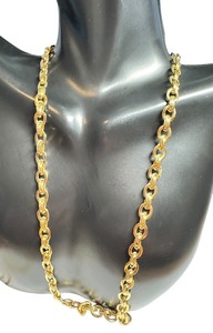 lot 14H image: 14k Gold Link Chain Necklace, 17.5 Inch