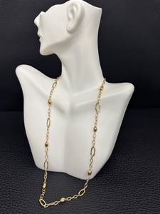 lot 42M image: 20 Inch Italian 14k Hollow Gold Chain Necklace