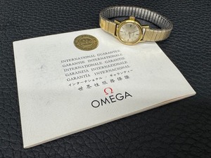 lot 42MM image: Vintage Omega Ladymatic Gold Plated Watch with Guarantee Paperwork