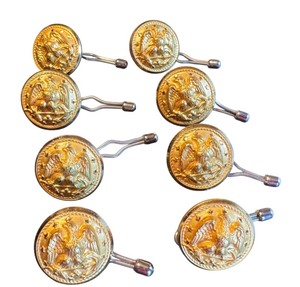 lot 72B image: Set of 8 Vintage N.S. Meyer New York Military Eagle Uniform Buttons