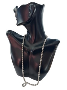 lot 116R image: 20 Inch Sterling Silver Rope Chain Necklace
