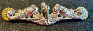 lot 161A image: WWII US Navy Submarine Combat Patrol Sterling Silver Pin