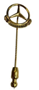 lot 167 image: Mercedes-Benz 200000 Km Gold Tone Lapel Pin Sterling Marked 925, 2 Inch