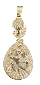 lot 169 image: Tagliamonte Sterling Silver Pendant with Cameo-Style Design