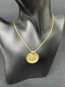 lot 176 image: Tagliamonte Sterling Silver Gold-Plated Necklace with Mythological Medallion