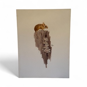 lot 189 image: Original Watercolor Mouse Artwork by Geri Arnold, Unframed
