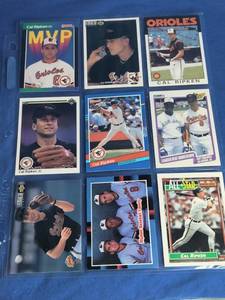 lot 29 image: 9 Cal Ripken Cards