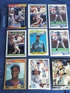 lot 32 image: 9 Darryl Strawberry Cards