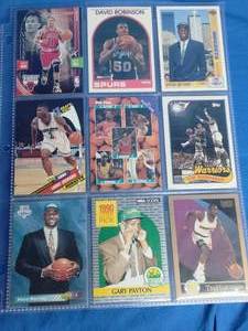 lot 36 image: 9 NBA Greats Rookie Cards