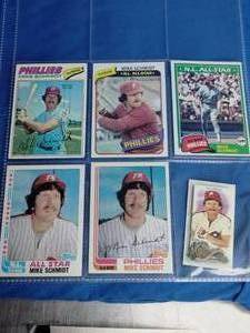 lot 39 image: 6 Mike Schmidt Cards
