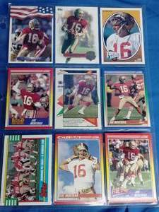 lot 45 image: 9 Joe Montana Cards