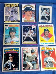 lot 59 image: 9 Don Mattingly Cards