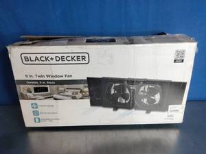 lot 17 image: BLACKDECKER 9 Dual Window Fan for Window Screen with 2 Speed Settings