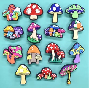 lot 75C image: 15 Brand New Mushroom Character Croc Charms